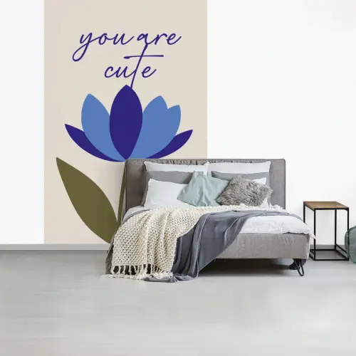 Korenbloem - Valentijn - Bloem - Blauw fotobehang vinyl groot -slaapkamer