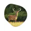 Hert - Gewei - Gras - Natuur - Dieren - Groen Wandcirkel Organisch Forex 3mm klein -3d