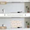 Patroon - Klassiek - Roze keuken achterwand spatscherm klein 900 -voor_na_NL