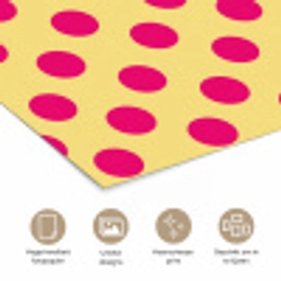 Roze - Stippen - Geel poster papier klein 62 -closeup_NL