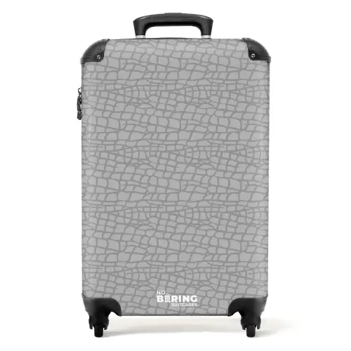 Patroon van grijze schubben NBS - Handbagage koffer - Kinderen Unisex middel -productfoto_recht