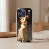 Kat - Geschilderd - Artistiek - Wit Telefoonhoesje iPhone 17 Pro klein -sfeer2