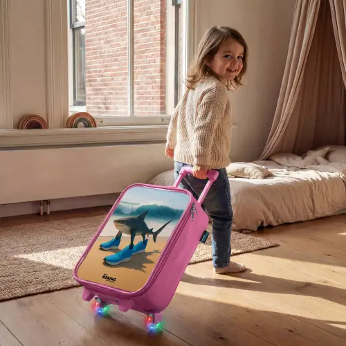 Tralalero tralala Kinderkoffer - Roze klein -sfeer1