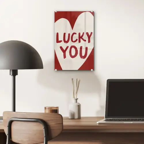 Lucky - Hart - Rood plexiglas 5mm klein -sfeer6