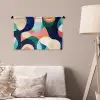 Abstract - Blauw - Roze Wandkleed katoen klein -sfeer4