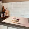Cheesecake - Eten - Roze - Taart Inductie beschermer vinyl 3mm klein -sfeer3