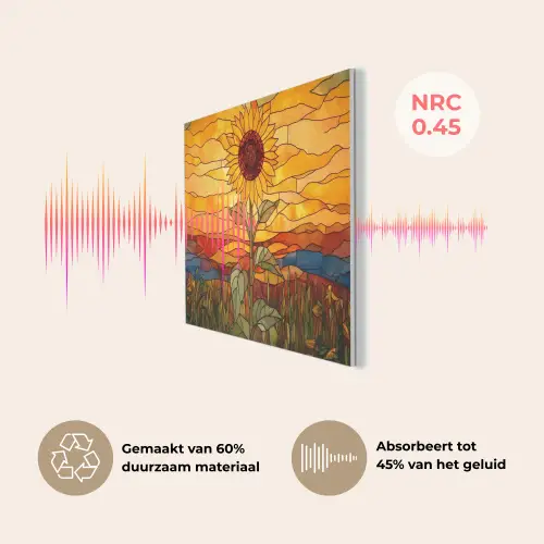 Zonnebloem - Mozaïek - Zonsondergang - Geel PET vilt klein -USP_NL