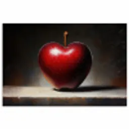 Apple - Hart - Rood poster papier klein -3d