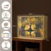 Boom - Verflook - Hert - Natuur - Goud Light Box met batterij (Wandlamp) middel -USP_websiteoverzichtNL