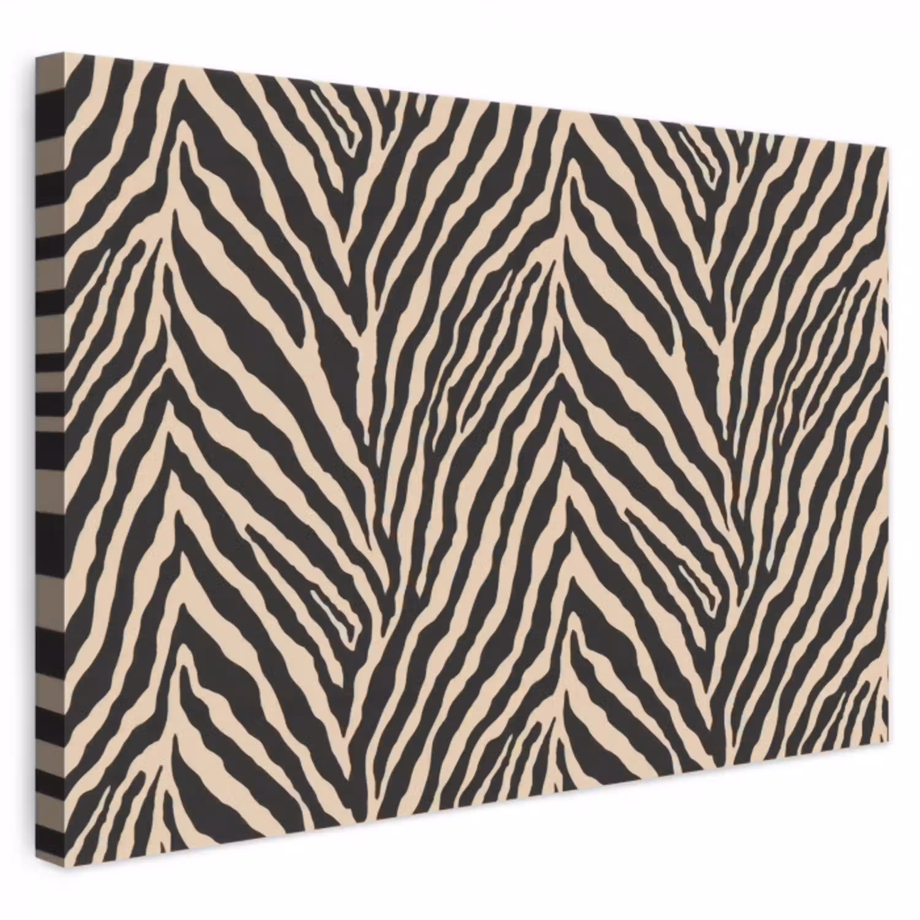 Zebra - Klassiek - Zwart canvas 2cm klein 34 -3d