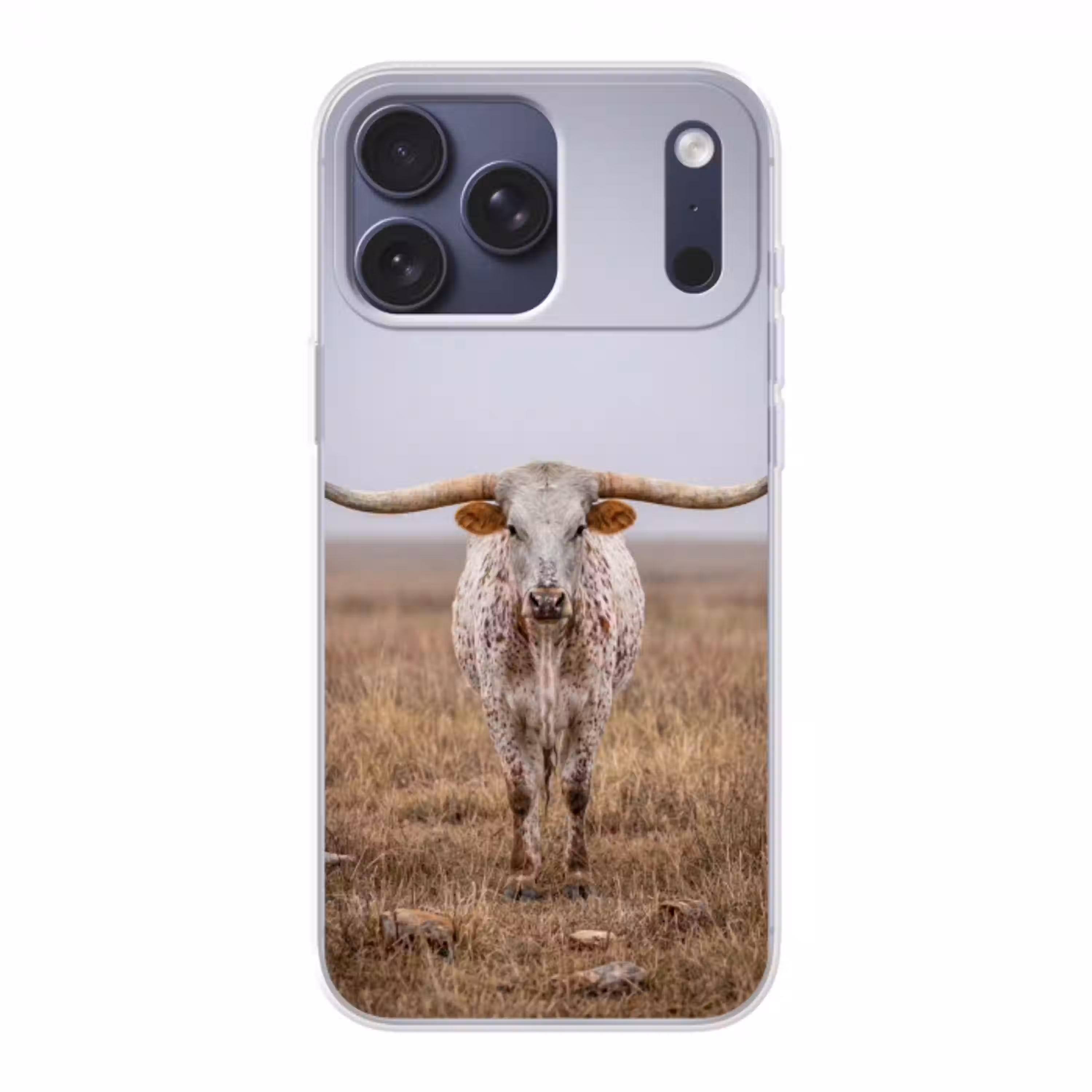 Longhorn - Grasveld - Dier Telefoonhoesje iPhone 17 Pro Max klein -3d