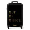 Quotes - Out of office - Goud - Vakantie - Zwart NBS - Handbagage koffer - Unisex middel -productfoto_recht