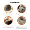 Eend - Konijnoren - Grijs Inductie beschermer vinyl 3mm klein -zzzzzzz-td-werking
