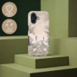 Kraanvogels - Natuur - Roze Toughcase MagSafe Apple iPhone 17 klein -USP_PrintM_FR