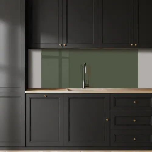 Groen - Effen kleur - Olijfgroen keuken achterwand 2 middel 871 -sfeer1