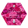 Roze rozen - Sierlijk Naambord Hexagon klein -3d