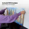 Skyline - Wolkenkrabbers - Water - Blauw Inductie beschemer met haakjes klein -ky-ophangen-nl