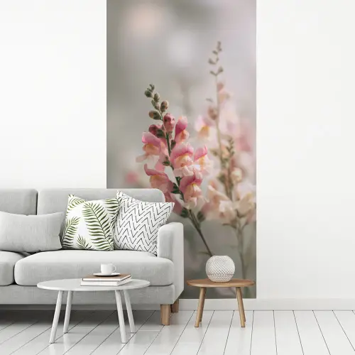 Bloem - Leeuwenbek - Roze - Stengel fotobehang vinyl groot -woonkamer