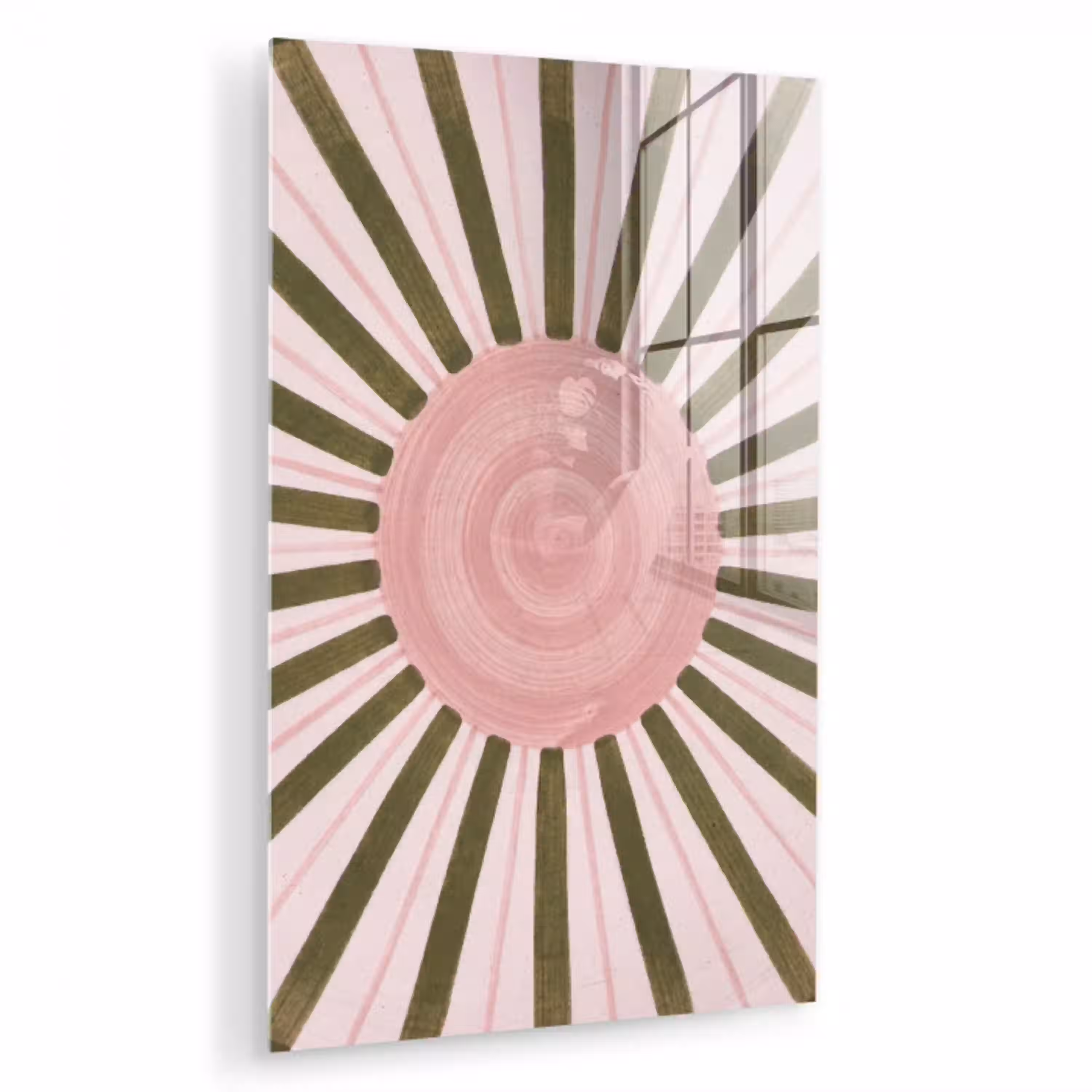 Patroon - Cirkel - Stralen - Abstract - Roze plexiglas 5mm klein -zzzproduct_nieuw