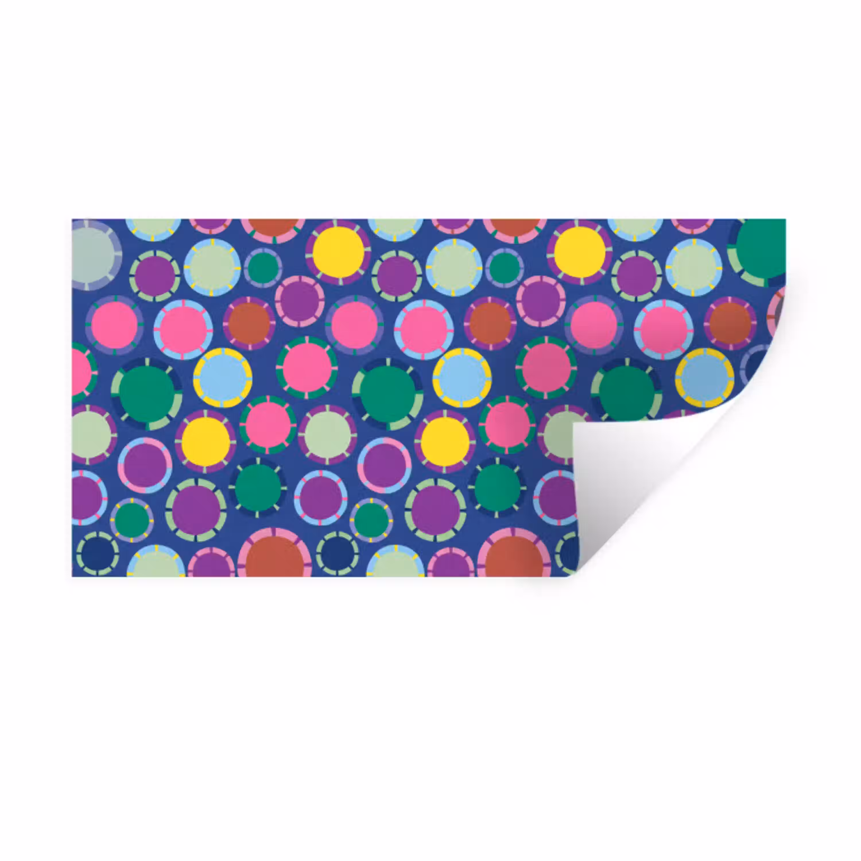 Patroon - Cirkels - Abstract - Kleurrijk Muursticker klein -3d
