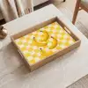 Bananen - Geel - Geblokt Dienblad Rechthoek middel -sfeer1