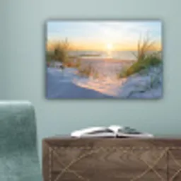 Strand - Zon - Duin - Gras - Zand - Horizon canvas 2cm klein -sfeer4