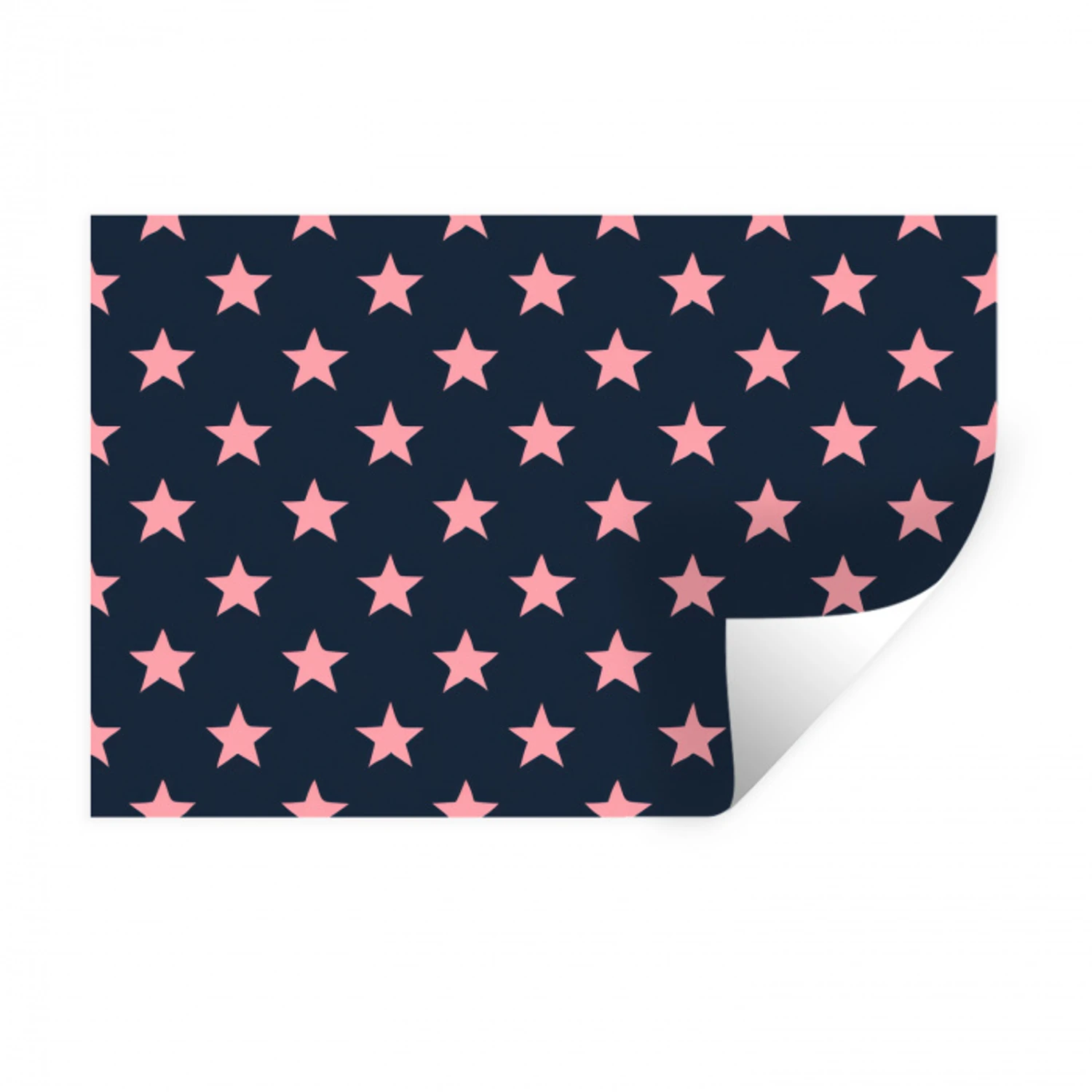 Patroon - Sterren - Roze Muursticker klein 286 -3d