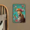 Luipaard - Bloemen - Kroon canvas 2cm klein -sfeer3