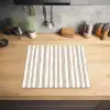 Minimalistisch - Strepen - Beige Inductie beschermer vinyl 3mm middel 274 -sfeer5