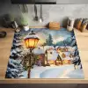 Kerstdorp - Huizen - Sneeuw - Kerst Inductie beschermer vinyl 3mm middel -sfeer5