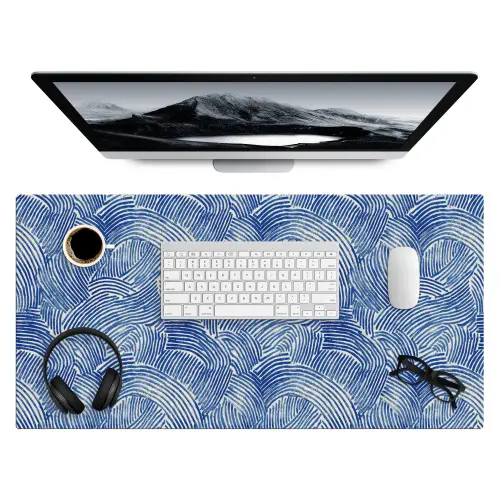 Modern - Abstract - Blauw Muismat XXL klein 681 -3d