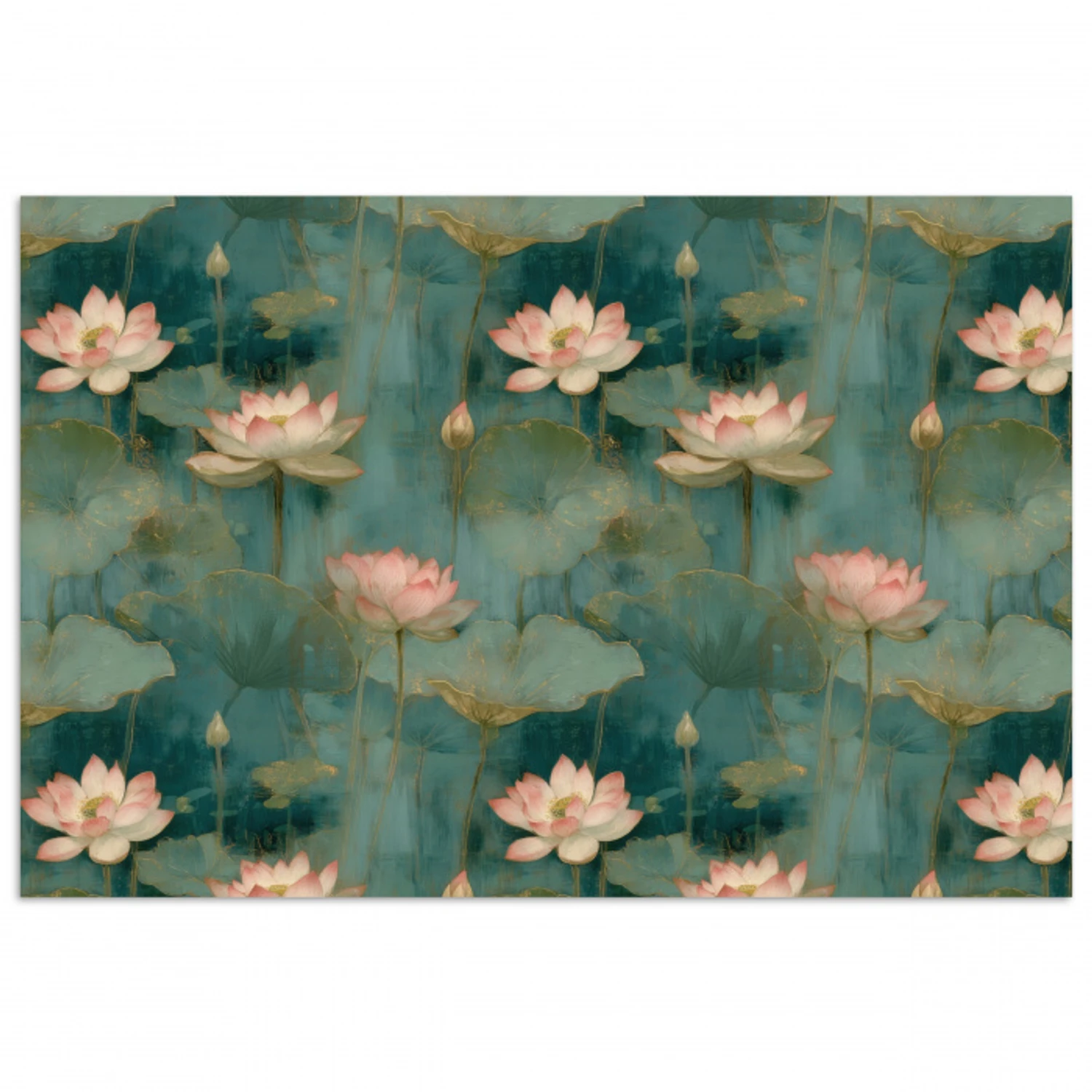 Botanisch - Bloemen - Roze poster papier klein 62 -3d