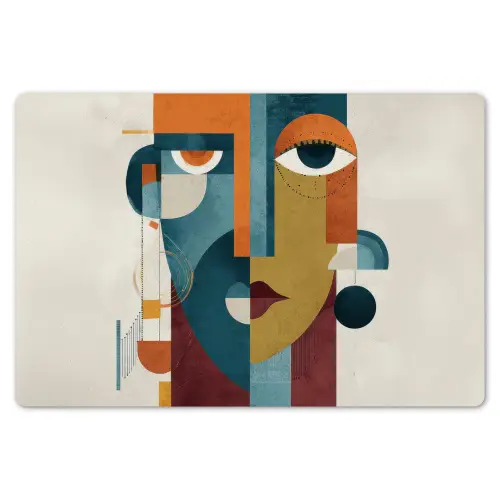 Geometrisch - Strakke vormen - Kleurrijk Placemat vinyl groot -zzsfeer1_Kitchenyeah-website