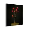 Rode - Bloemen - Vaas aluminium wit klein -3d