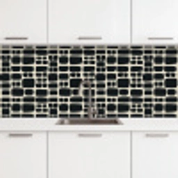 Modern - Organisch - Zwart keuken achterwand 2 middel 871 -3d