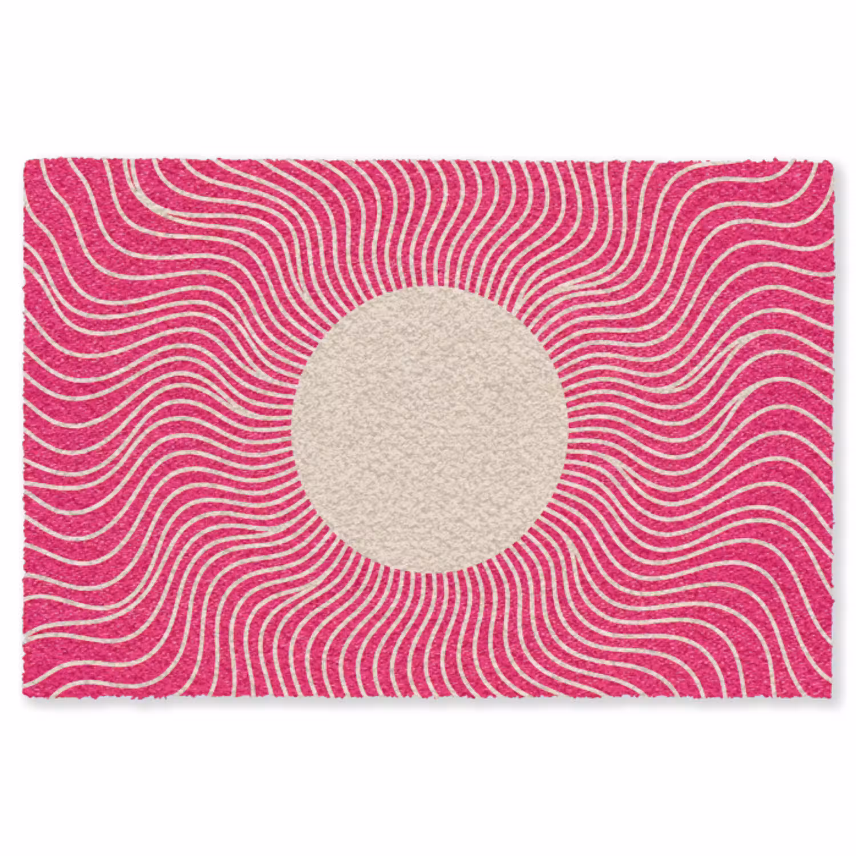 Abstract - Patroon - Roze Vloerkleed Rechthoek klein -3d