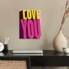 Love - Tekst - Roze - Valentijn poster papier klein -sfeer1