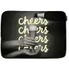 Cheers - Wijn - Zwart - Wit laptophoes neopreen klein -zkaufland3dotto