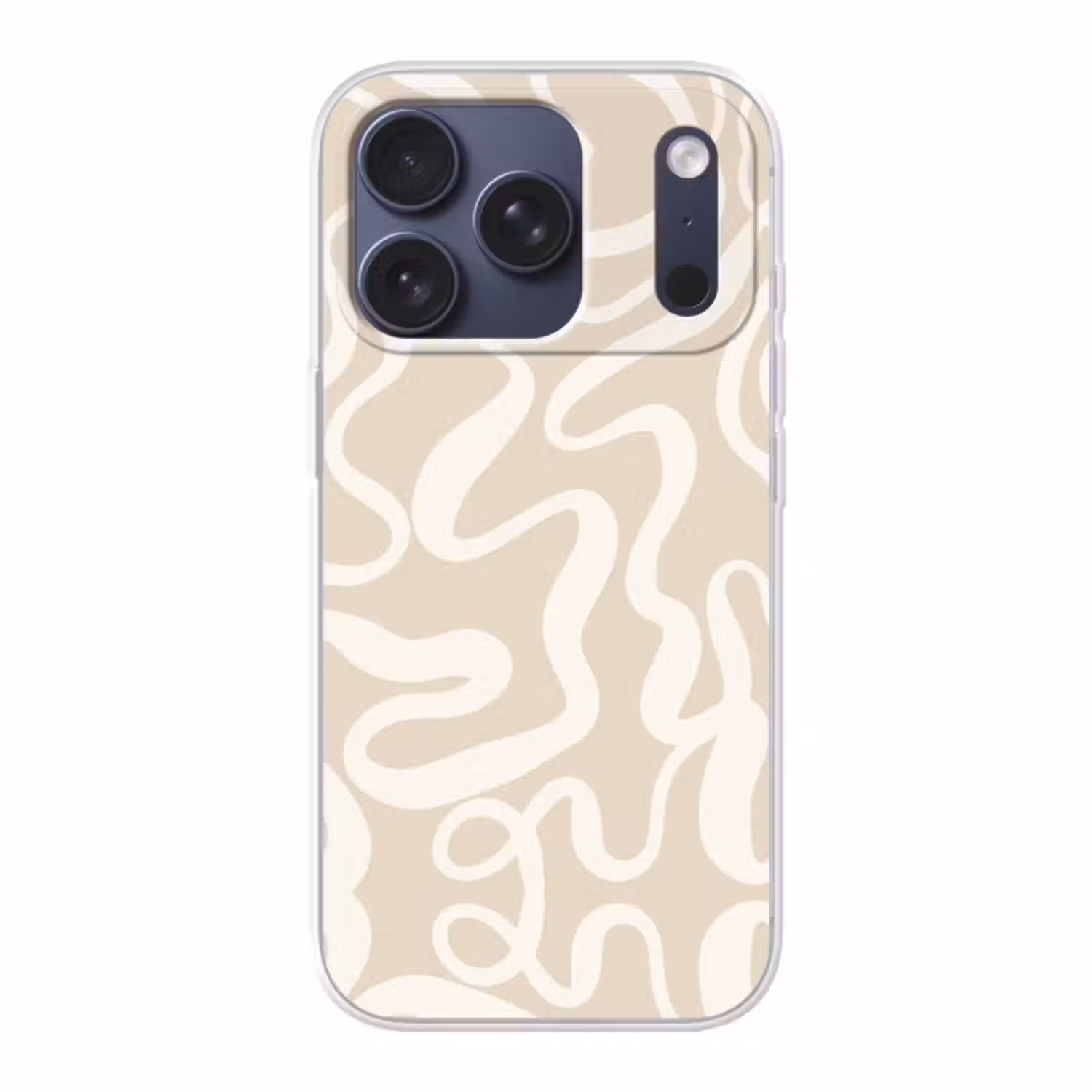 Handyhülle - Linien - Abstrakt - Beige - Weiß - Minimalistisch