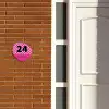 Roze - Blokjes - Klassiek Naambord Organisch middel -sfeer3