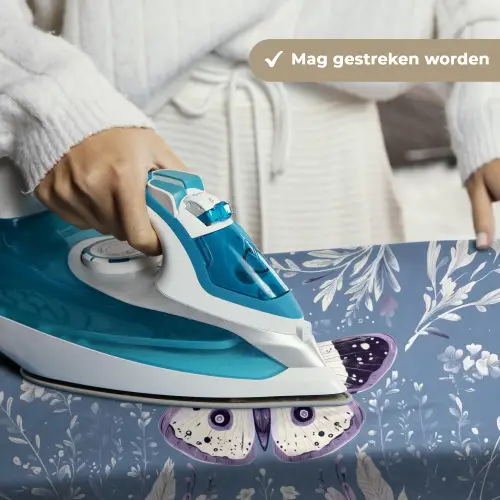 Vlinder - Bloemtakken - Lichtblauw Wandkleed katoen klein -sfeer9