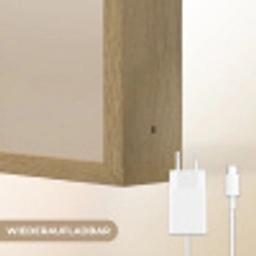 Vos - Gele bloemen - Minimalistisch Light Box met batterij (Wandlamp kind) middel -USP_websiteoplaadbaarDE
