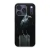 Raaf - Vogels - Zwart Telefoonhoesje iPhone 17 Pro klein -3d