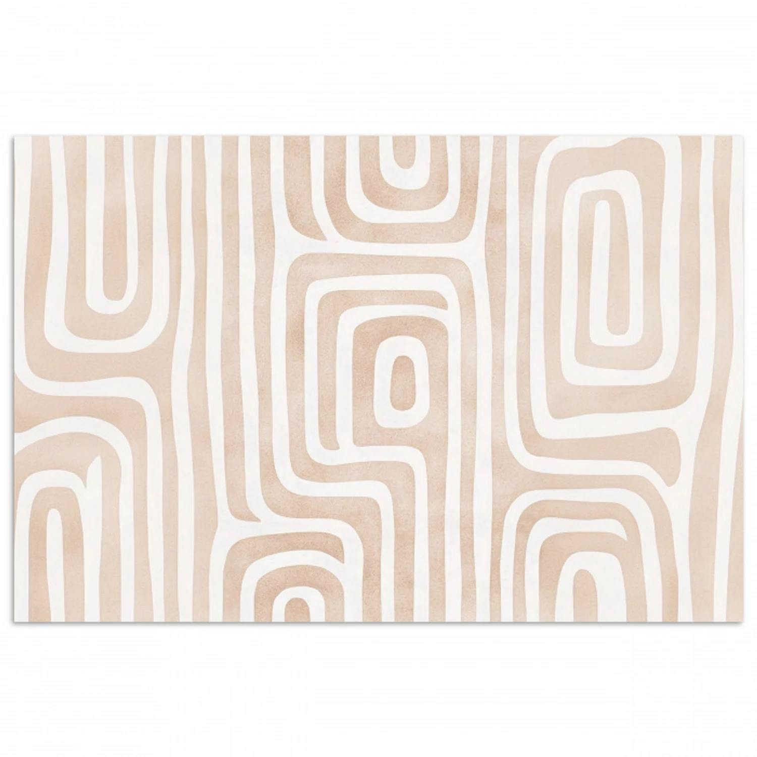Decoratief - Labyrint - Beige poster papier klein -3d