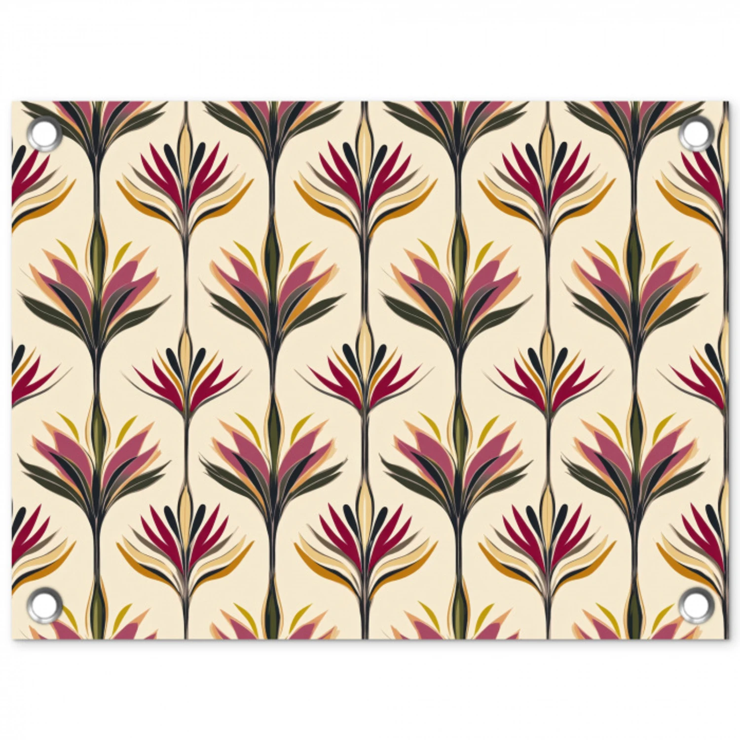 Waaier - Motief - Kleurrijk tuinposter los doek klein 239 -3d