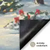 Kerst - Kerstboom - Winter - Huis - Sneeuw Deurmat klein -antislip_NL
