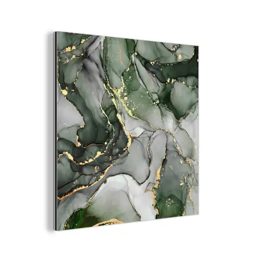 Luxe - Marmer - Groen aluminium wit klein -3d