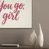 you go girl - Rood - Wit PET vilt klein -sfeer6_closeup