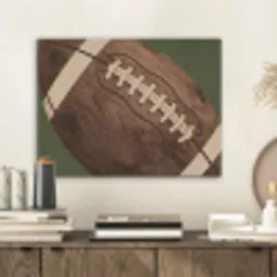 Football - Hout - Sport - Groen PET vilt klein -sfeer1