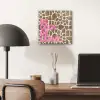 Tekst - Be cool or leave - Roze - Giraffenprint plexiglas 5mm klein -sfeer6